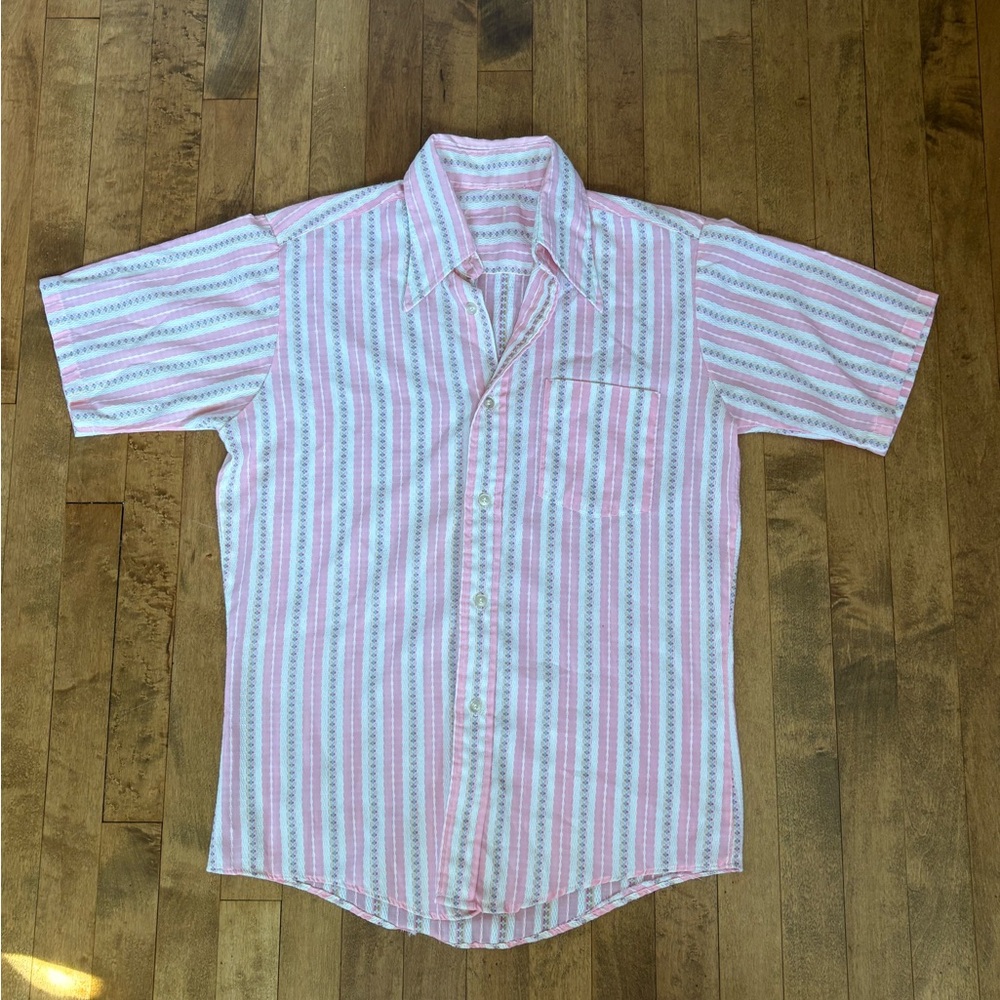 Vintage Pink Collared Shirt